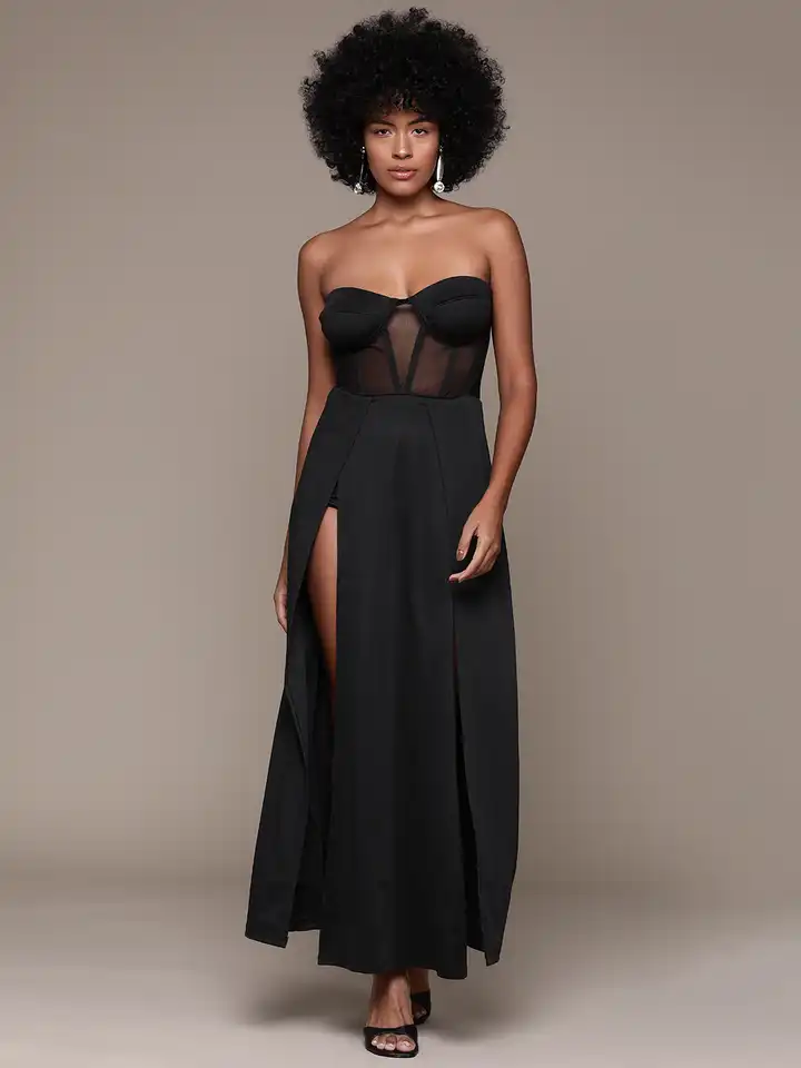 Buy bebe Strapless A-Line Maxi Dress - Dresses for Women 28618884 | Myntra