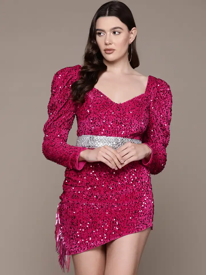 slim fit dress slacks Buy Women Gold Lurex Front Moon Cut A-Line Dress Online at Best Price