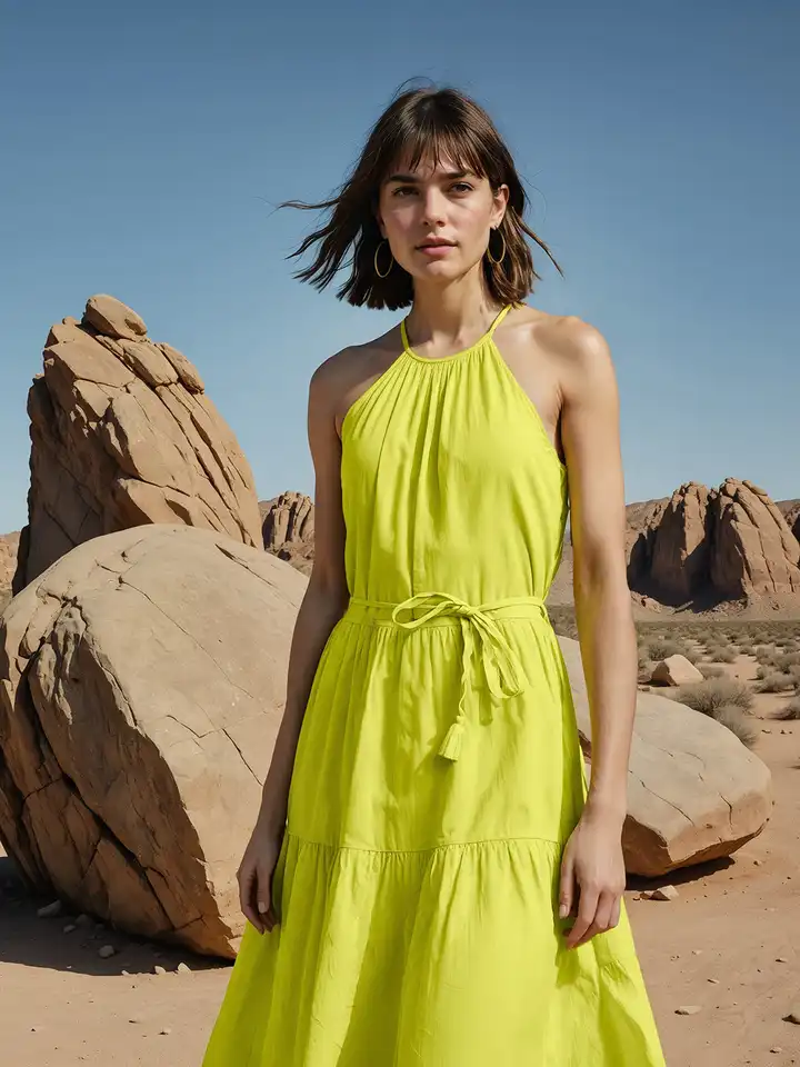 Buy H&M Linen Blend Halter Neck Dress - Dresses for Women 29166576 | Myntra