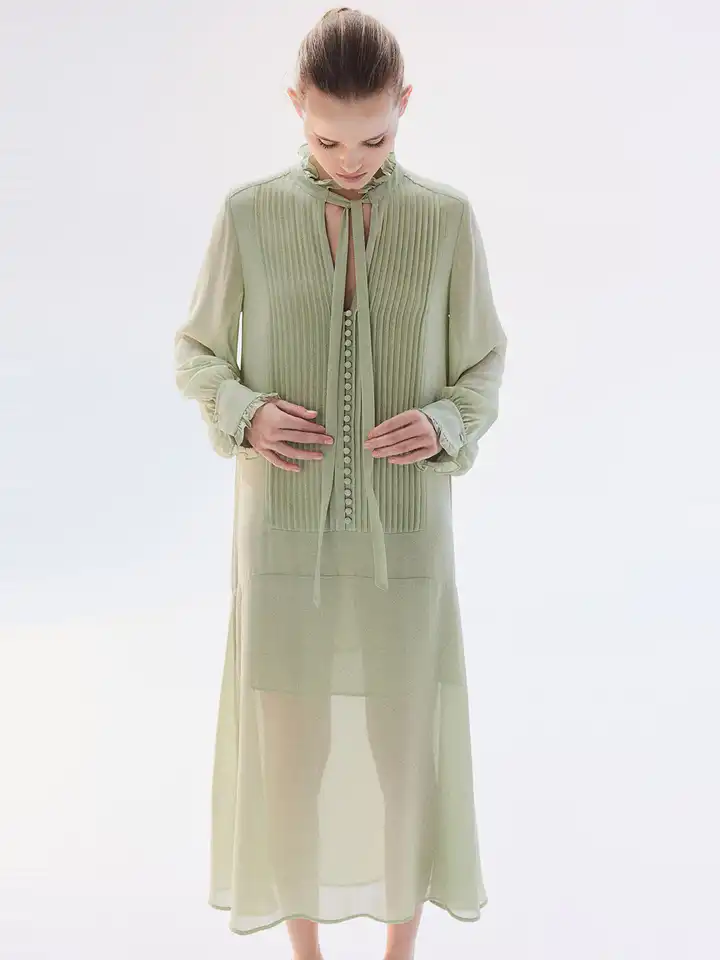 Buy H&M Pintuck Chiffon Dress - Dresses for Women 29320800 | Myntra