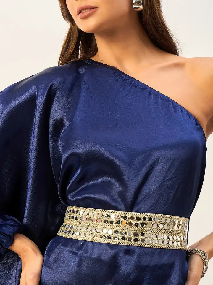 Buy DRAPE AND DAZZLE Kimono Sleeve One Shoulder Maxi Dress - Dresses for  Women 29488462 | Myntra