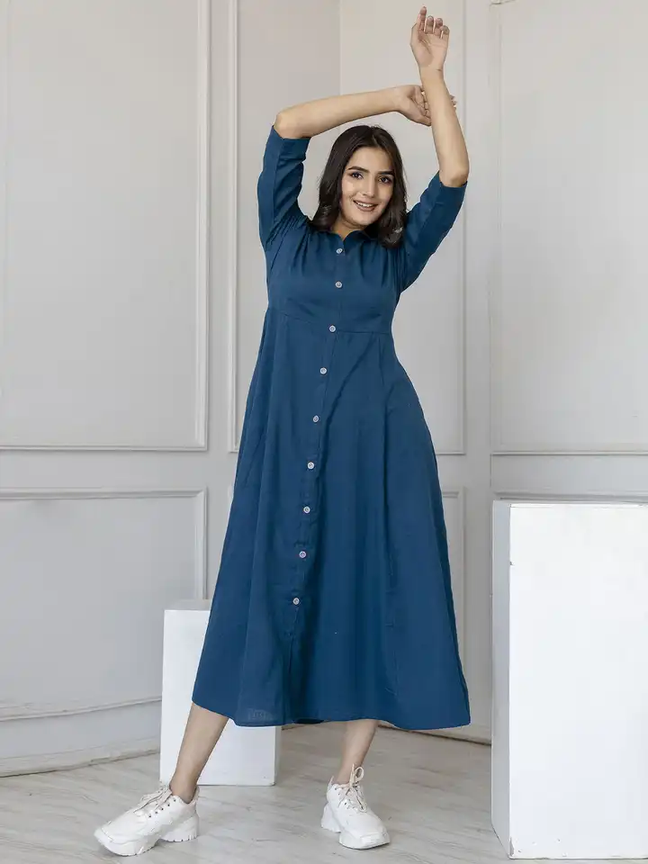 navy blue dress for baby girl Derek Lam 10 Crosby Luma A-Line Dress