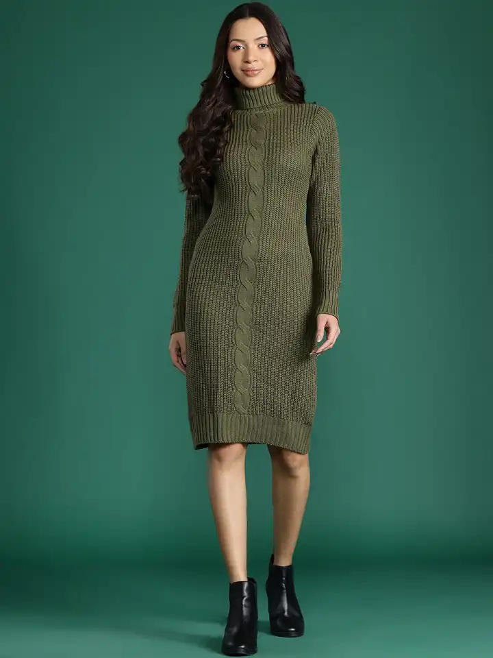 bodycon dress long sleeve Anika Midi • American Threads Young Women's Fashion Black / M stopping style worthy of searchable:bell-sleeve Cicinia Pink Prom Dresses Color:Corral