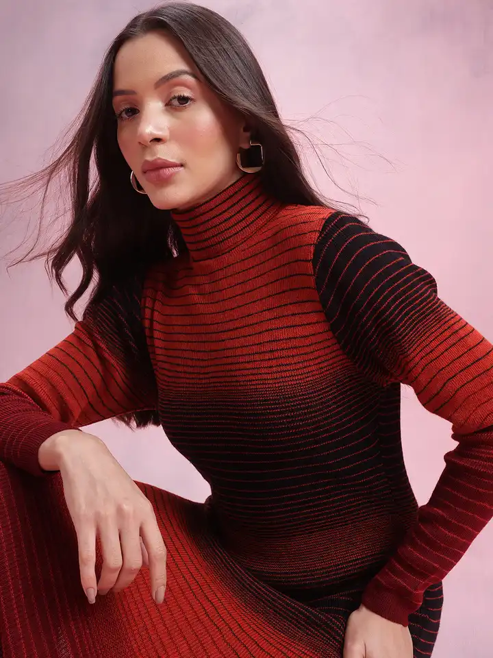 Buy DressBerry Striped Midi Jumper Dress - Dresses for Women 29781798 |  Myntra
