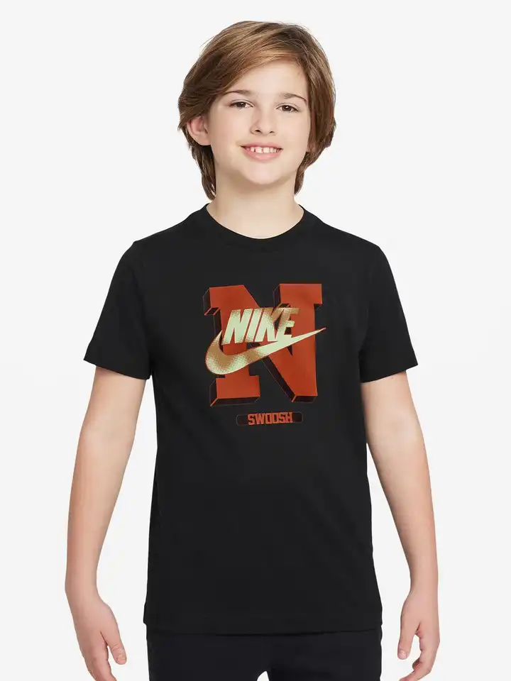 orange and black nike t shirt