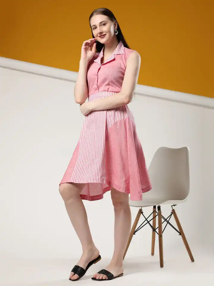 Buy Rudraaksha Creations Women Sleeveless Shirt Dress - Dresses for Women  29876302 | Myntra