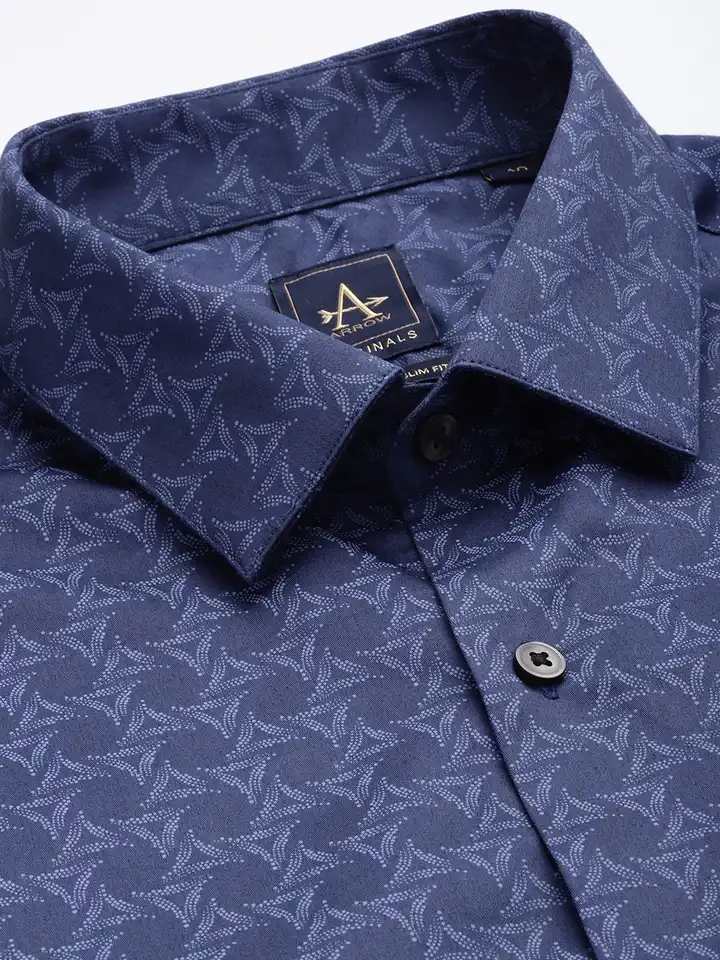 slim fit dress slacks Performance All Way Stretch Arrow Print Shirt main image 1