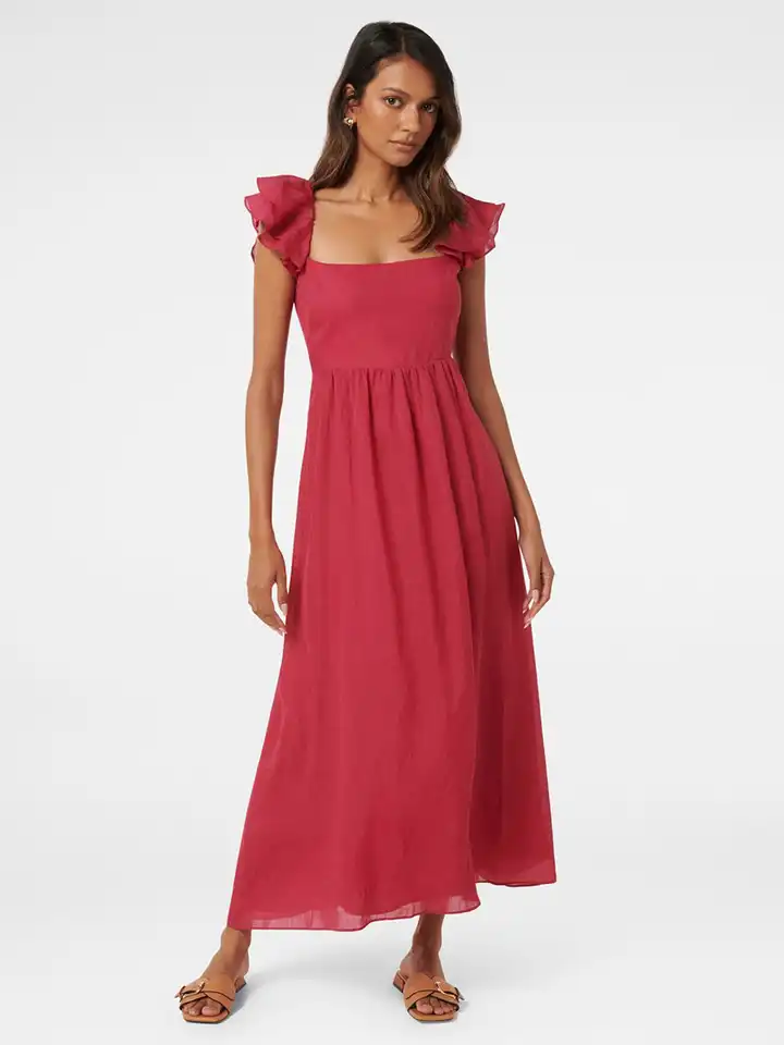 Buy Forever New Flutter Sleeve Maxi Dress - Dresses for Women 30038172 |  Myntra