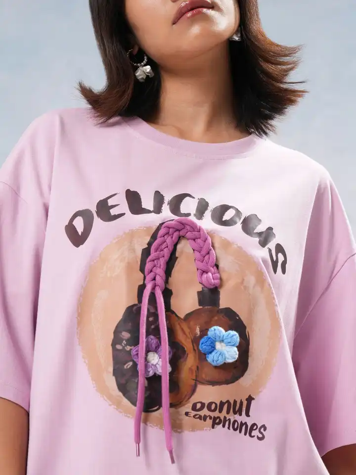 Buy Street By Tokyo Talkies Women 3D Flower Bow Applique Graphic