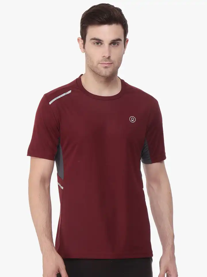 Buy CHKOKKO Men Pack Of 2 Dry Fit Round Neck Solid Gym T-shirt