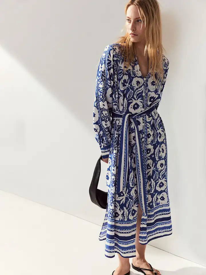 h&m tie belt kaftan