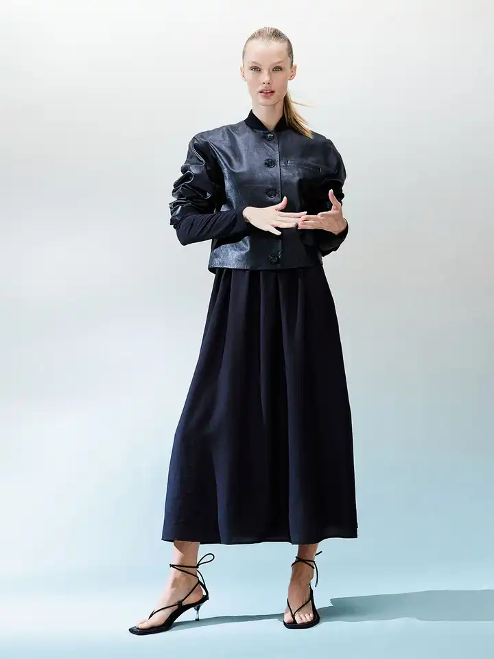 Buy H&M Long Sleeve Fit and Flare Midi Dress - Dresses for Women 30154202 |  Myntra