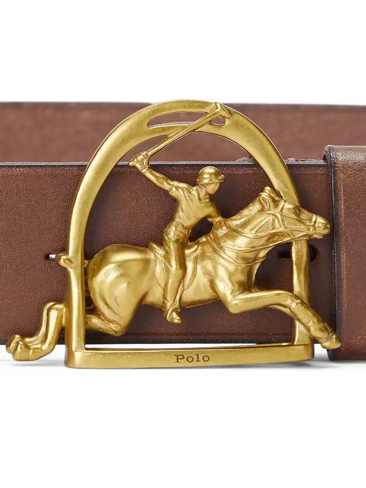 Buy Polo Ralph Lauren Men Solid Leather Belt - Belts for Men  display picture 1