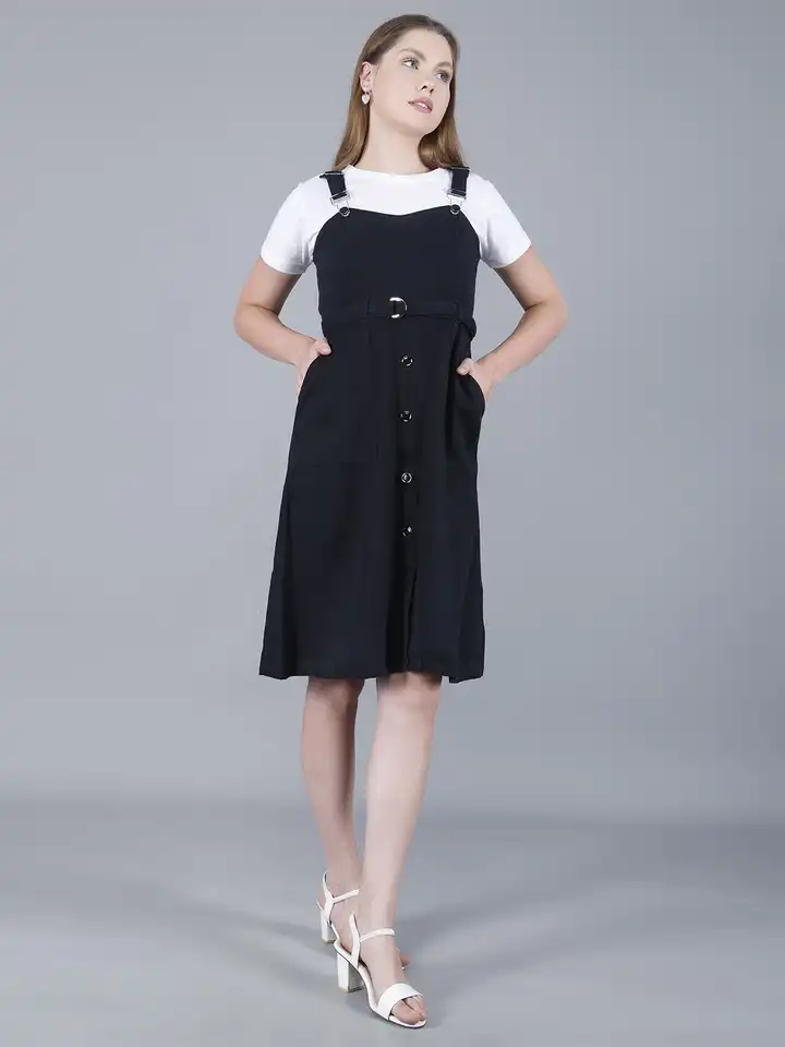 Buy Codaisy Pinafore Dress - Dresses for Women 30243499 | Myntra