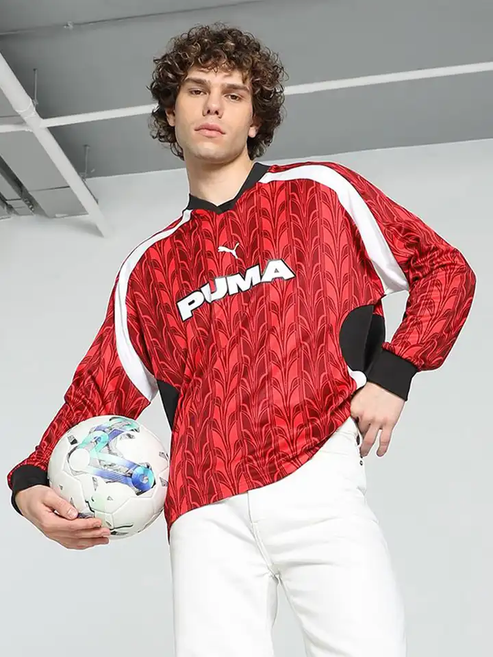 Buy Puma Unisex Football Longsleeve Relaxed Fit Jersey - Tshirts