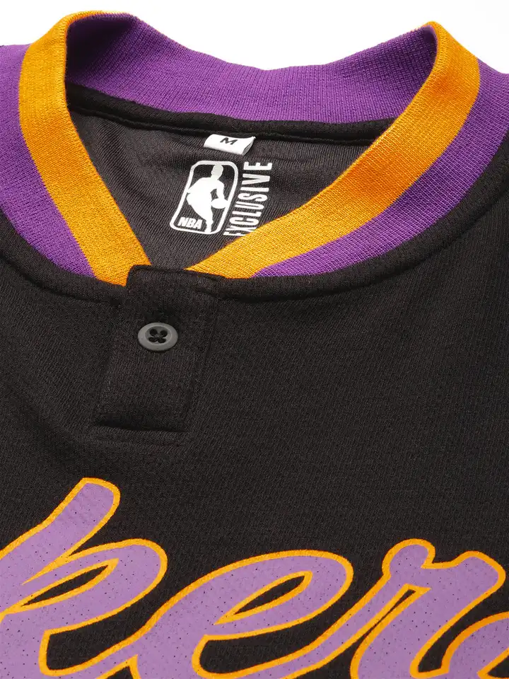 Los Angeles Lakers VネックTシャツ Mサイズ Buy NBA Men Yellow Printed V-Neck Los Angeles Lakers T-shirt