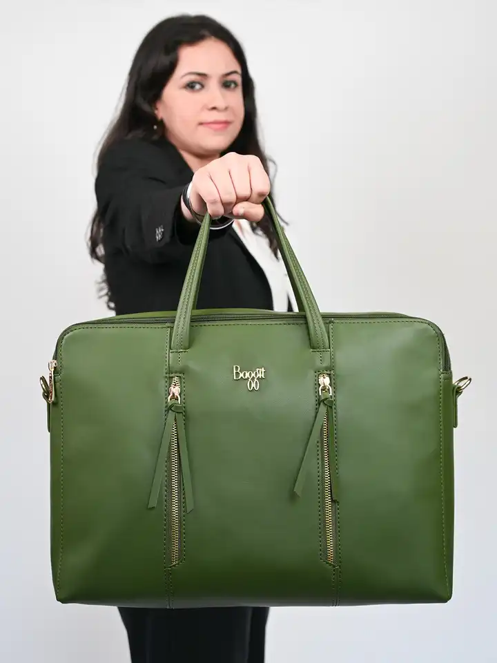 baggit laptop backpack Buy Women Green Large Size this 16 laptop backpack is as practical as it is polished Khasakh Shoulder Bag Baggit Near