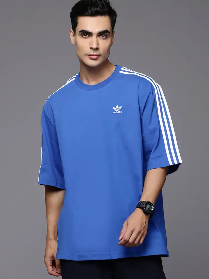 Buy ADIDAS Originals Drop-Shoulder Sleeves Pure Cotton T-shirt