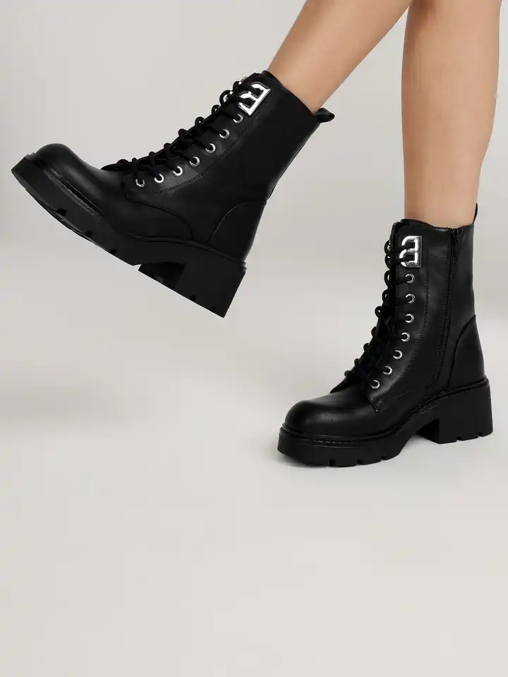 Buy Truffle Collection Women PU Round Toe Winter Boots - Boots for