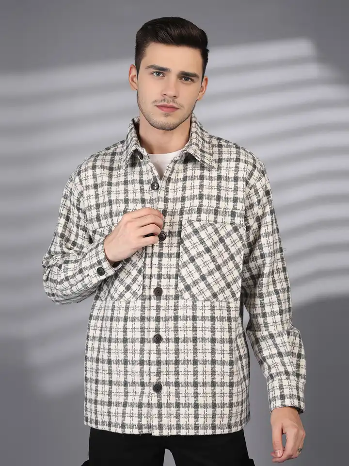 Buy The Roadster Lifestyle Co. Men Spread Collar Self Design