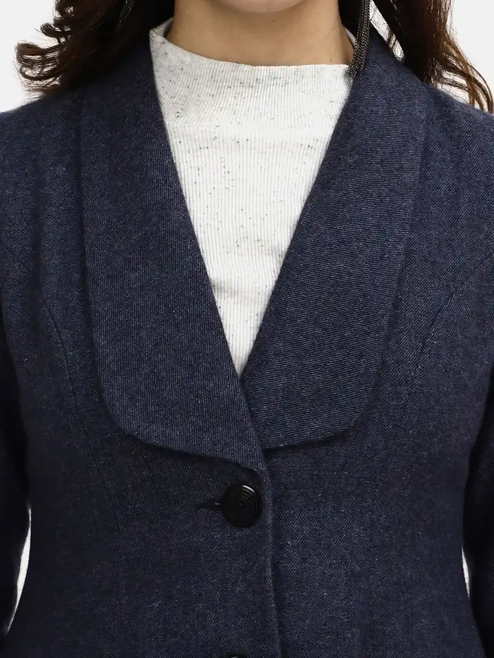 Buy Owncraft Women Shawl Collar Wool OverCoat - Coats for Women