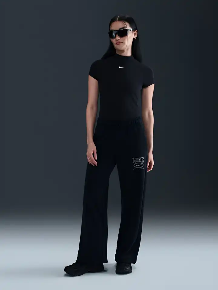 nike women's sportswear club fleece black pants