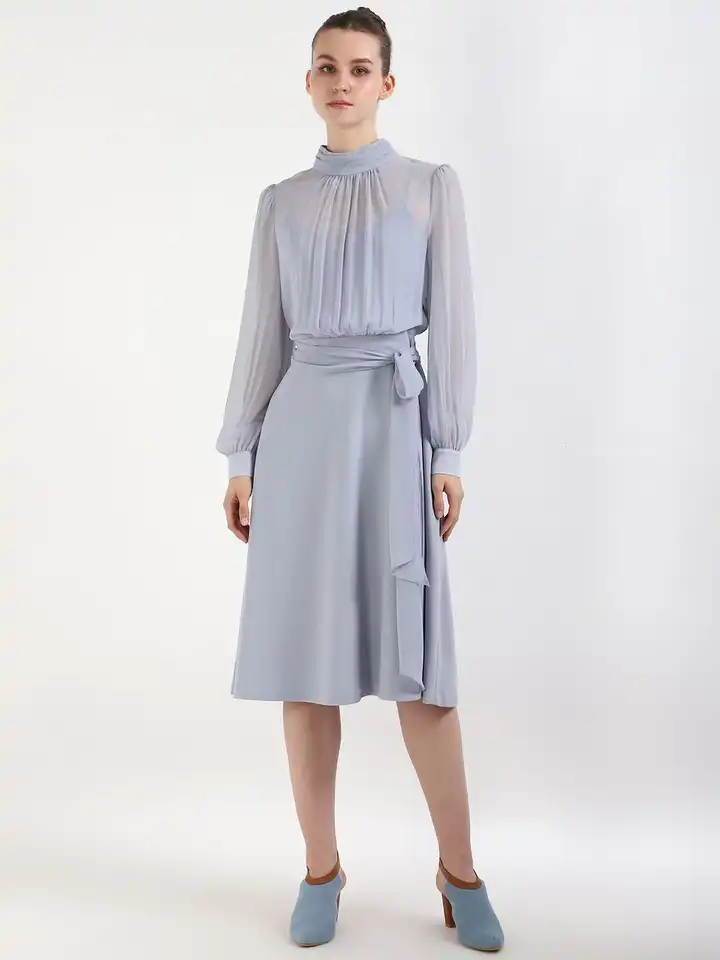 green emerald velvet dress Calvin Klein Women's Missy Color Block Fit and Flare Dress