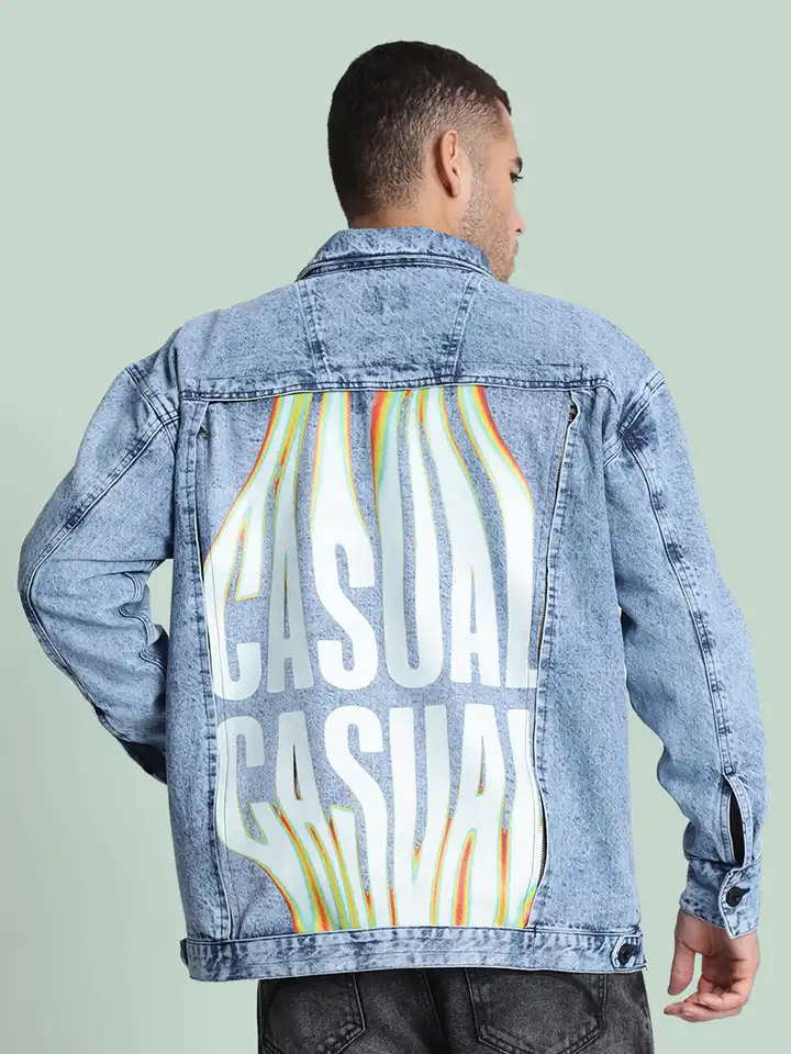 Buy Bene Kleed Men Typography Printed Cotton Oversized Denim With 