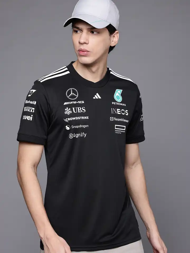 ◈ adidas × Mercedes-AMG / ポロシャツ Black L adidas MERCEDES - AMG PETRONAS FORMULA ONE TEAM DNA POLO - Black