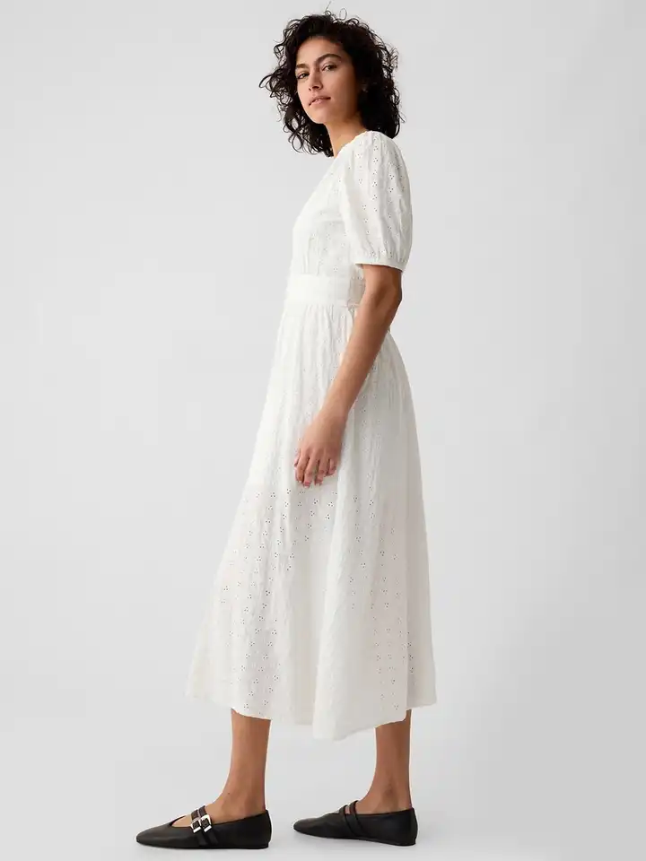 slim fit dress slacks Fit & Flare Midi Dress — GAP (International) main image 0