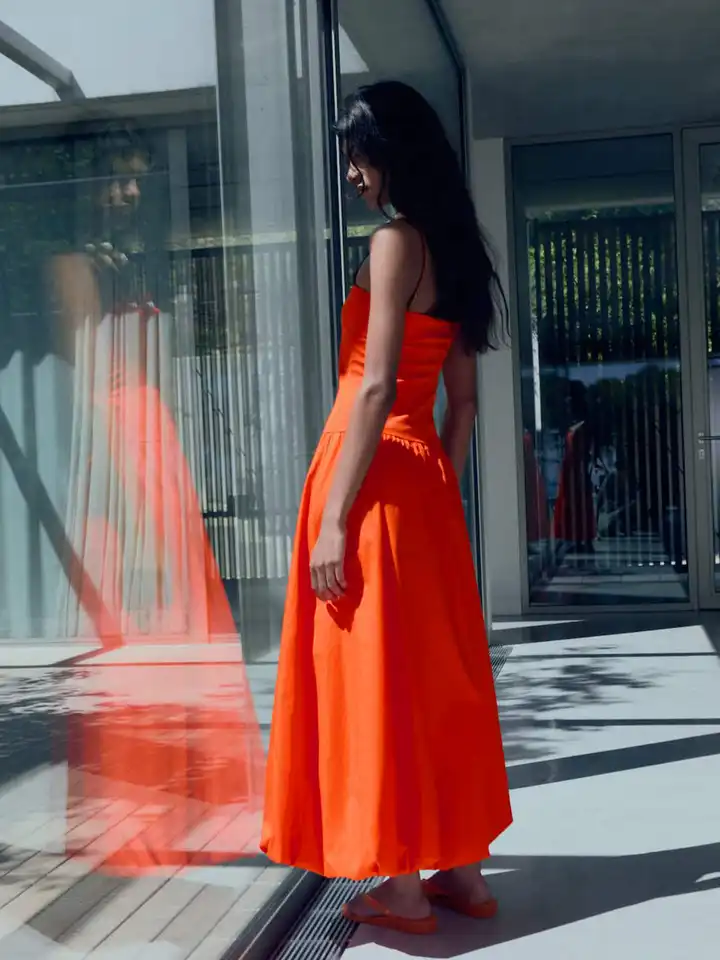 Buy MANGO Strapless Drop-Waist Balloon Midi Dress - Dresses for Women  34631460