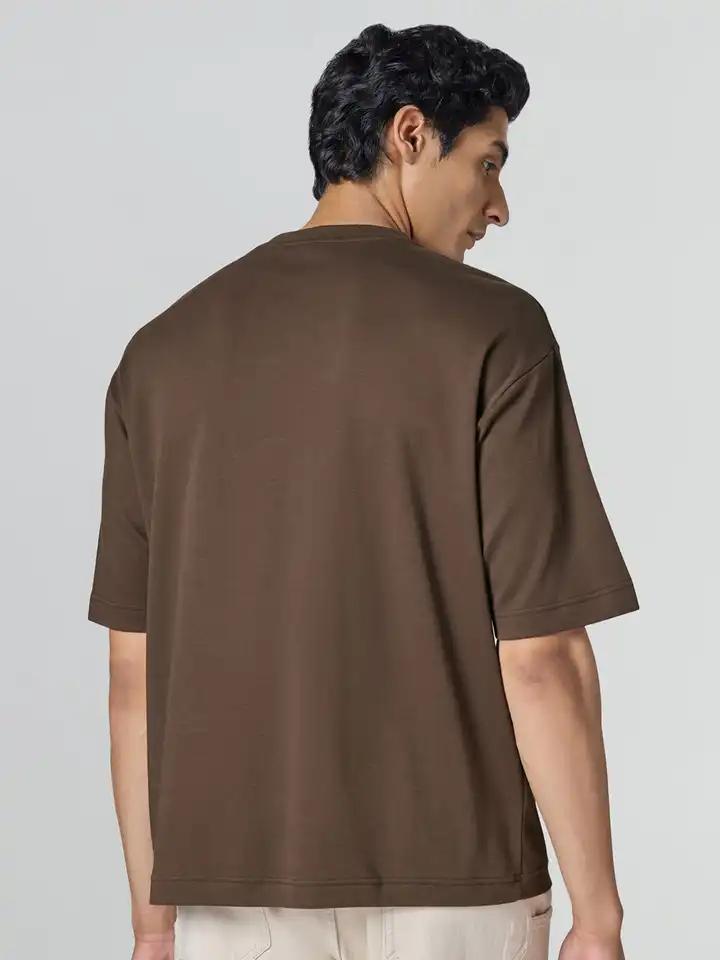 Buy XYXX Men Solid Round Neck Cotton Oversized Lounge Tshirts