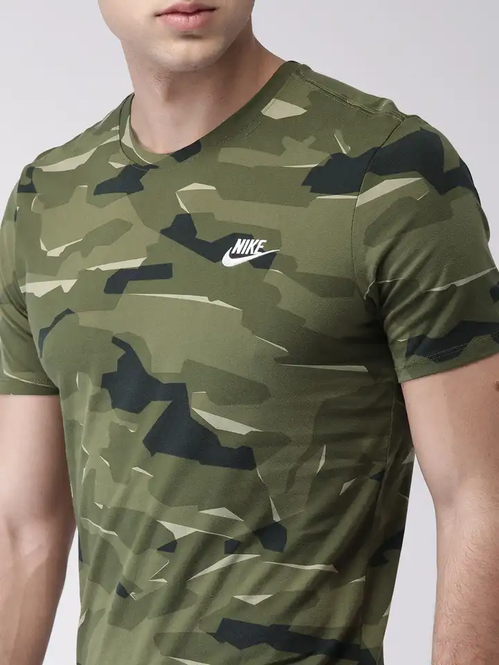 nike army print t shirt