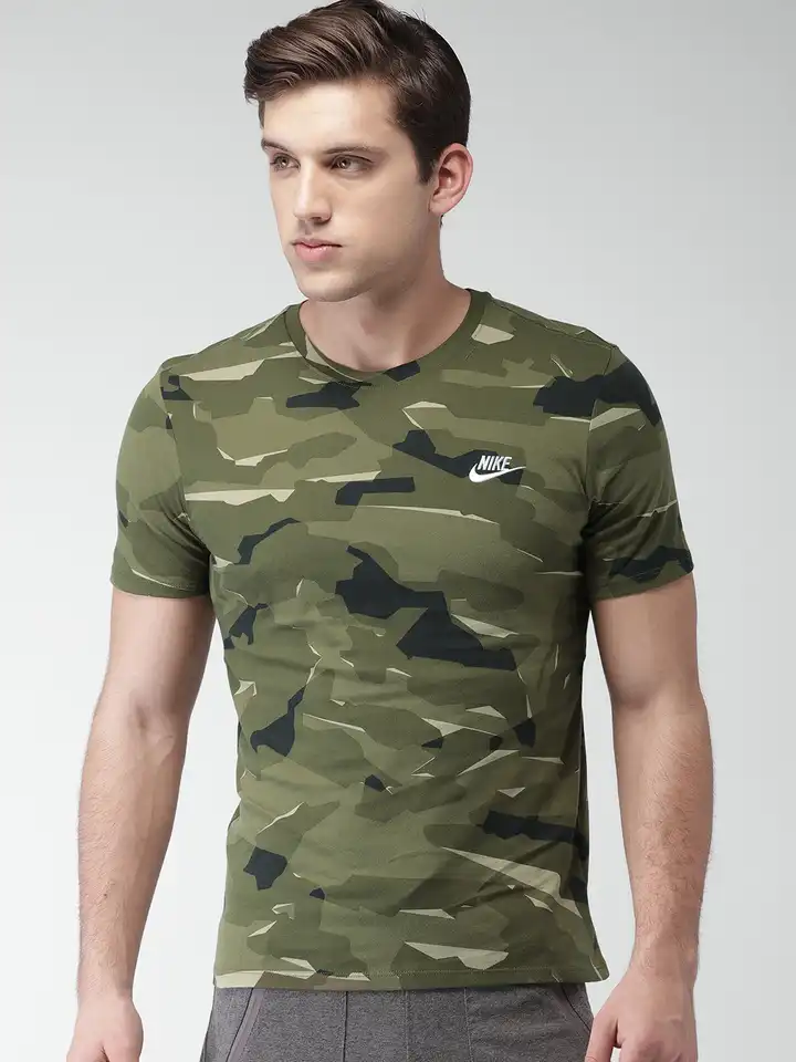 camo green nike shirt
