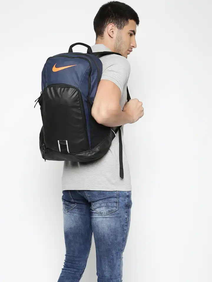 nike unisex blue & black alpha rev colourblocked backpack