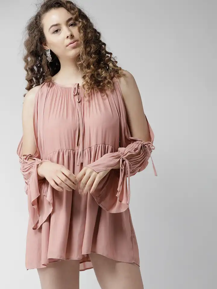 dusty pink dress forever 21 Shop Blush Baby Shower Maxi Dress with long sleeves and decorated with beaded lace main image 1