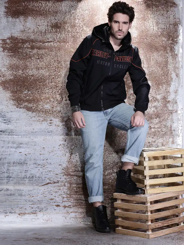 Buy Harley-Davidson Men Black Idyll Performance Soft Shell Jacket