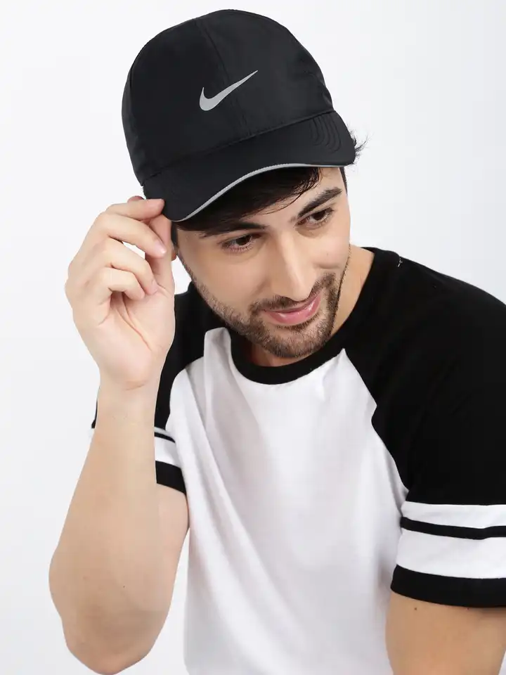 solid black nike hat
