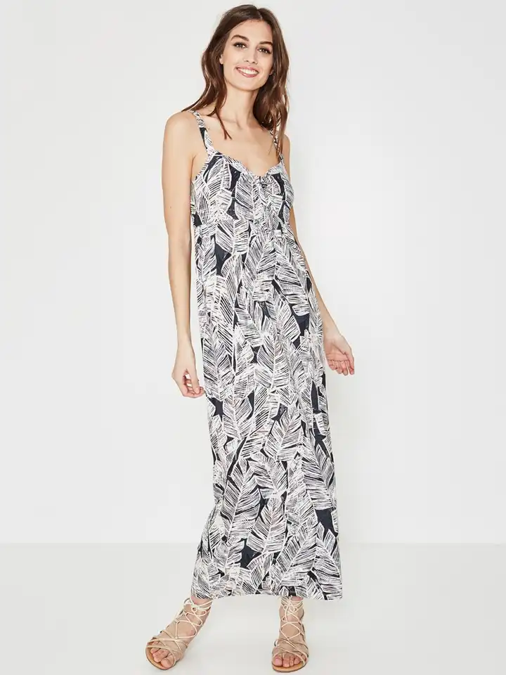 chinese dress ladies Donna Twist Front Tiered Maxi Dress main image 1