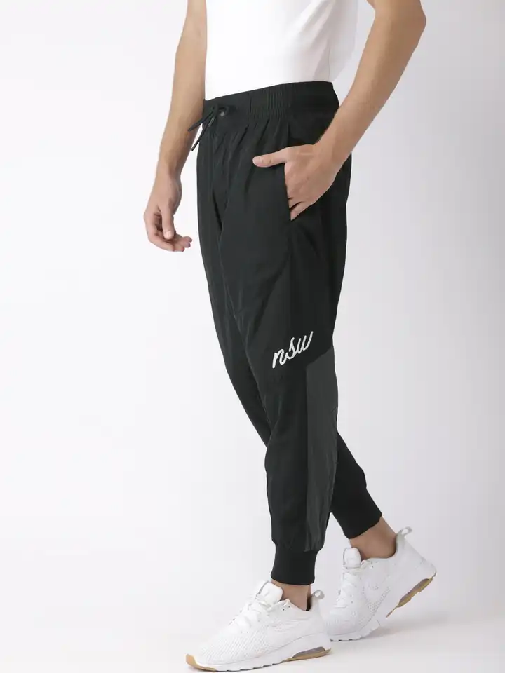 nike black woven joggers