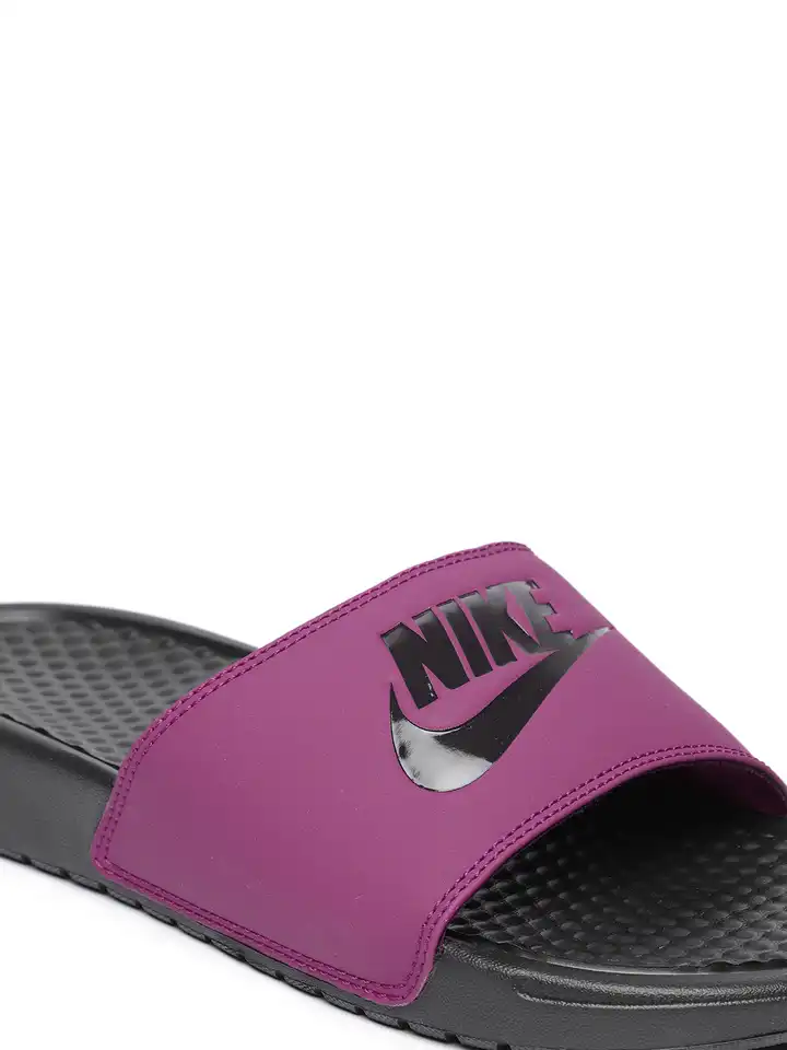 nike slippers violet