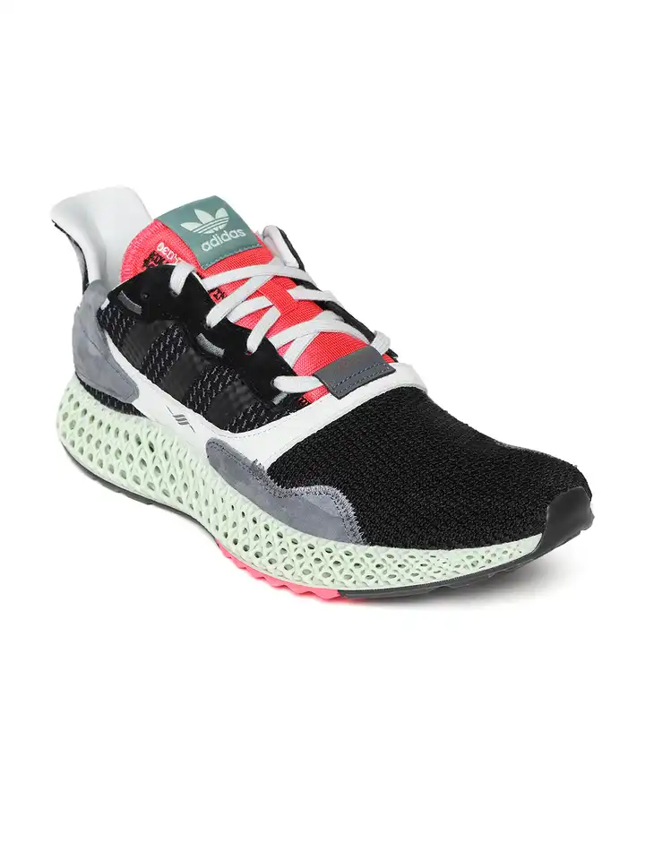 Buy ADIDAS Originals Men Black & Grey ZX 4000 4D Colourblocked