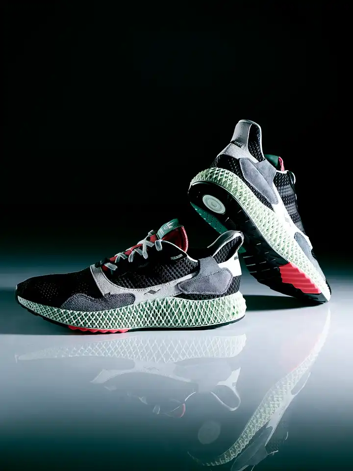 Buy ADIDAS Originals Men Black & Grey ZX 4000 4D Colourblocked