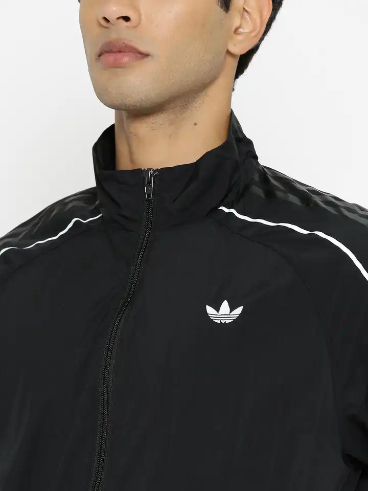 Buy ADIDAS Originals Men Black Solid Flamestrike Woven Track