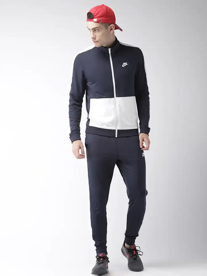 nike blue and white tracksuit