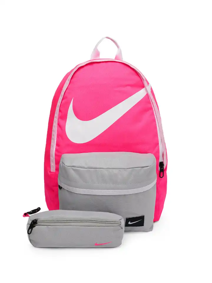 nike grey and pink backpack