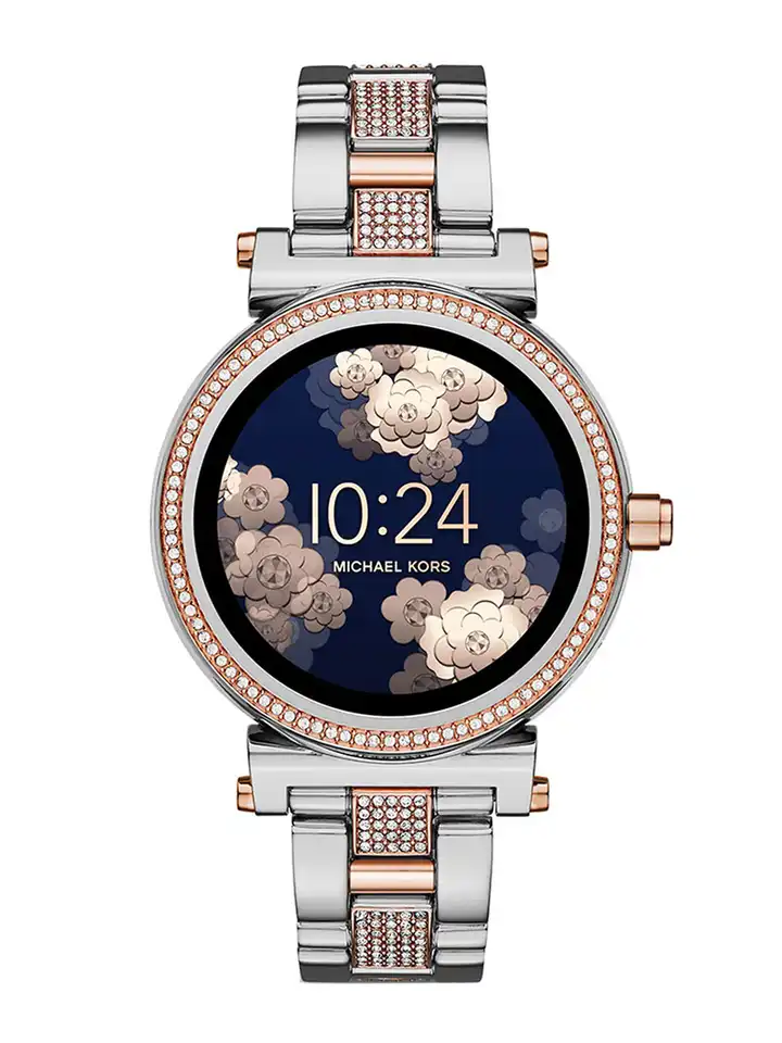 MKT5040 Michael Kors 2-Tone Smartwatch Rose/Silver Gen 6 Bradshaw Pavé Two-Tone Smartwatch and Logo Strap Set  main image 3
