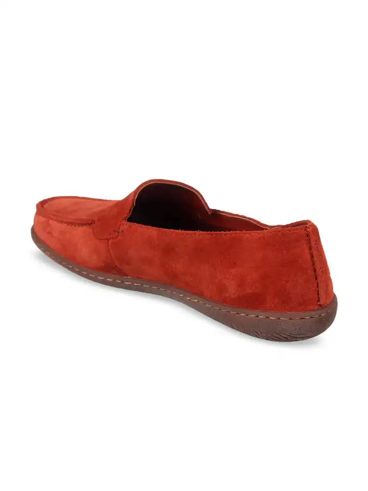 Buy Clarks Men Red Leather Loafers - Casual Shoes for Men  display picture 1