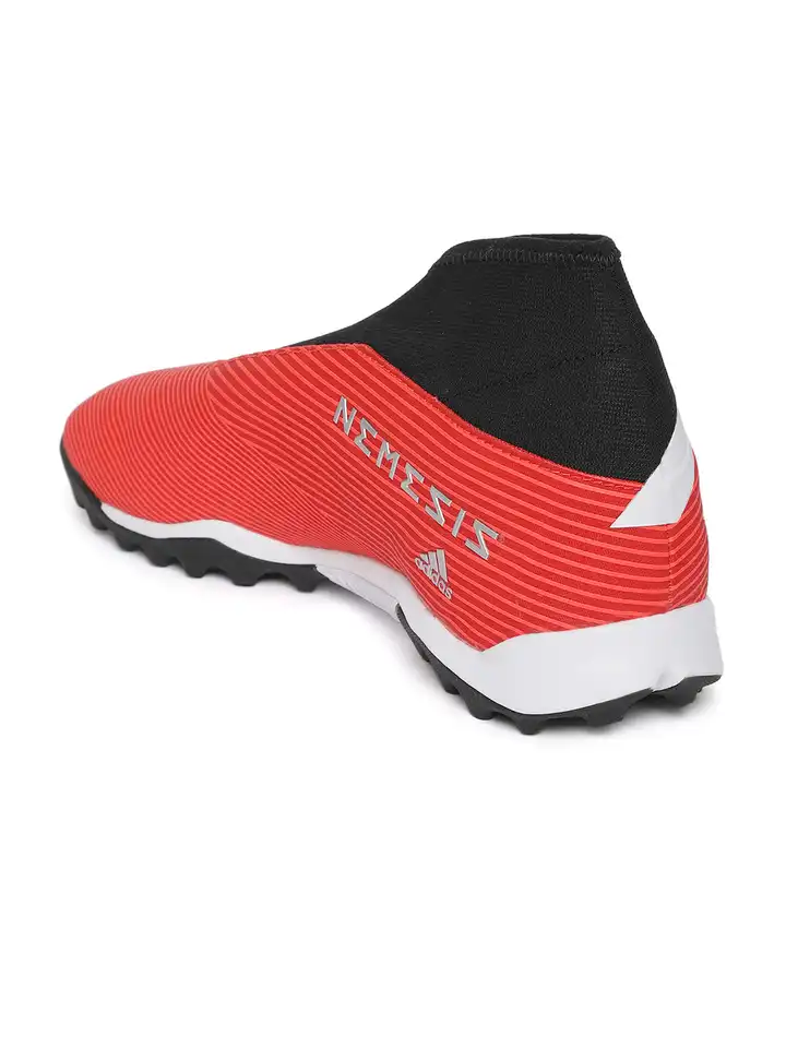 Buy ADIDAS Men Red & Black Nemeziz 19.3 LL TF Mid-Top Striped