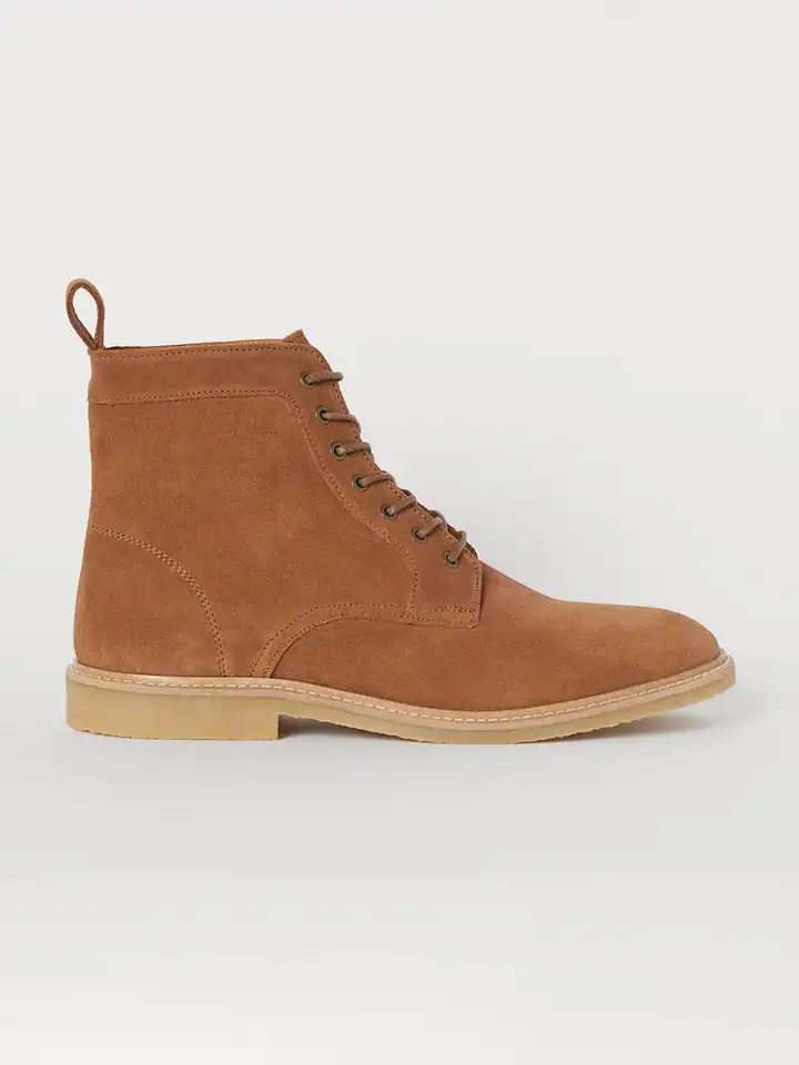 Buy H&M Men Brown Suede Boots - Casual Shoes for Men  display picture 3